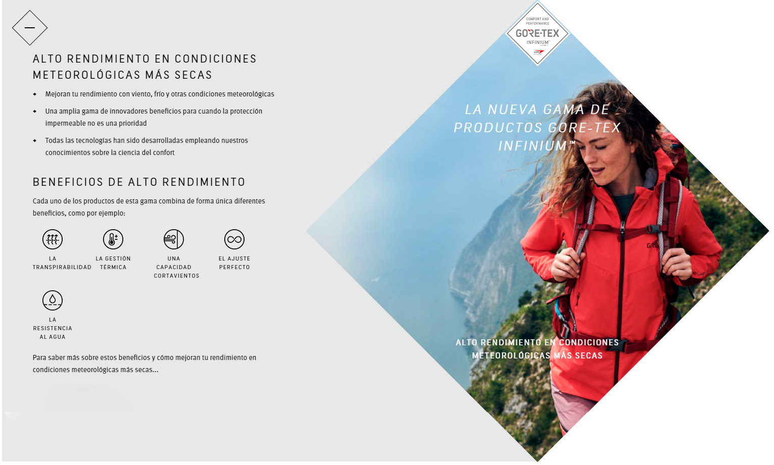 consenso Tendencia Disfraces GORE‑TEX INFINIUM™ - Ansilta Venta Online - Indumentaria Técnica de Montaña
